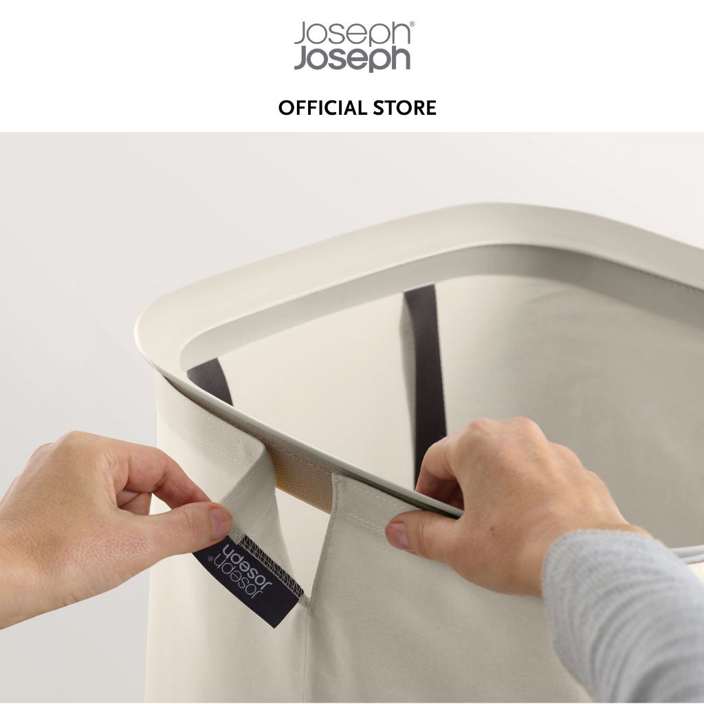 Joseph Joseph Tota One 60L or 90L Laundry Basket JJ0065 JJ0068 JJ0069 (Ecru / Black)