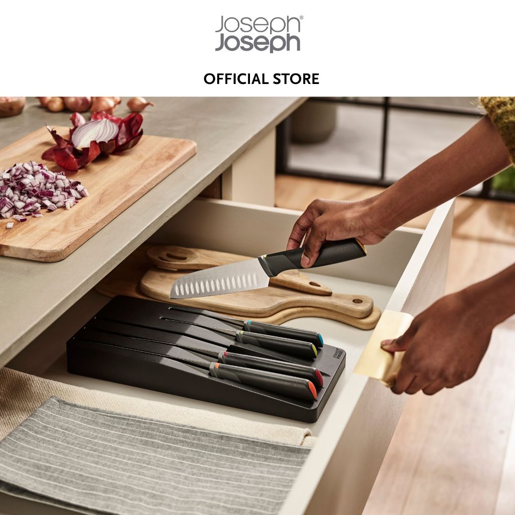 Joseph Joseph Elevate™ Store 5-piece Multicolour Knife Set with In-drawer Storage Tray JJ0064