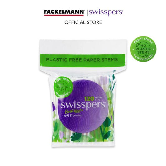 Swisspers Cotton Tips Paper Stems 120's SC0047
