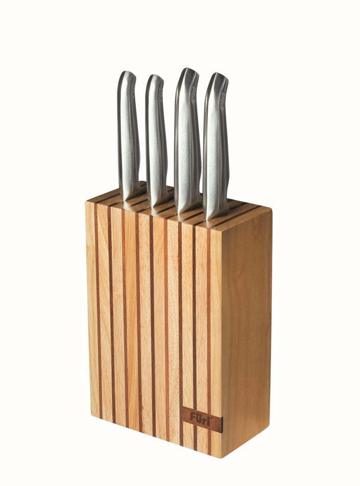 Furi Pro Wood Knife Block Set 5 Piece