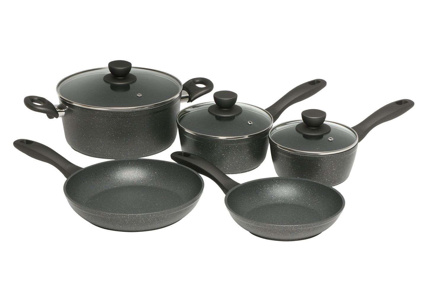Stanley Rogers Quartz Stone Advanced Cookware Set 5 Piece HW0913, aluminium