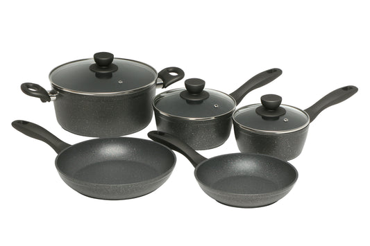 Stanley Rogers Quartz Stone Advanced Cookware Set 5 Piece HW0913, aluminium