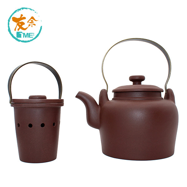 Purple Clay Tea Pot with Tea Infuser 1L
