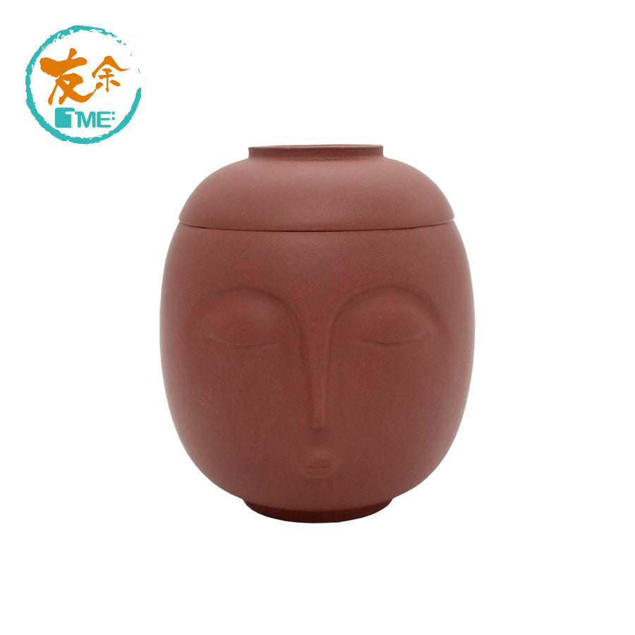 Purple Clay Tea Cup with Lid 250ml - Brown