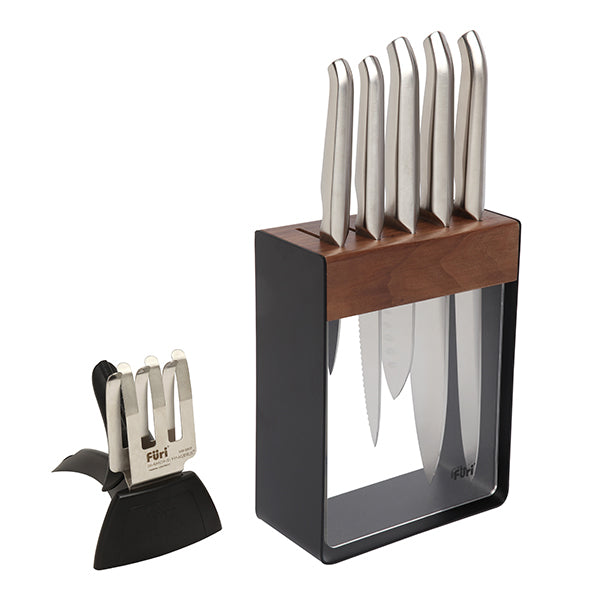 Furi Pro Limited Edition Black Knife Block Set 7 Piece